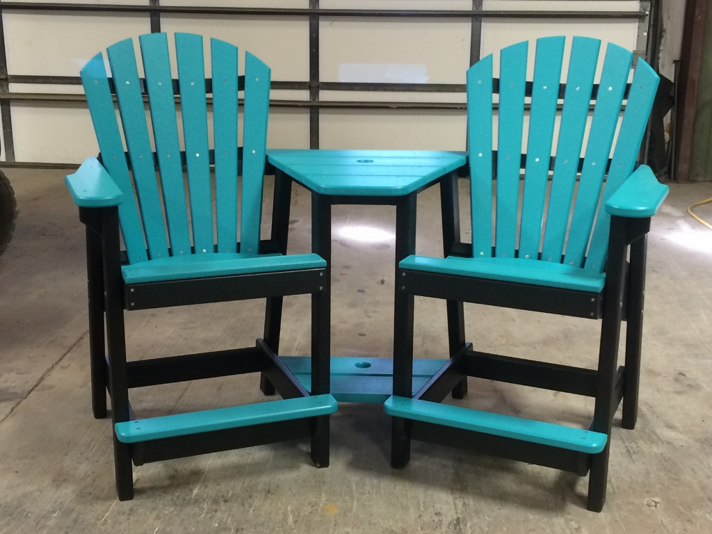 Counter Height Adirondack Settee