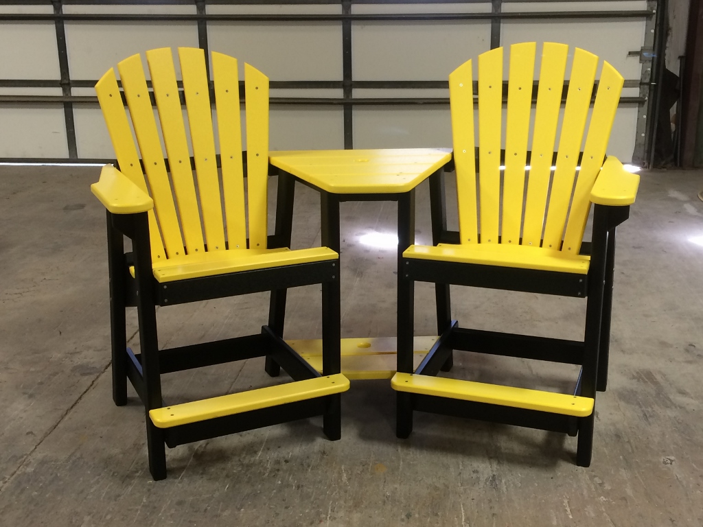 Counter Height Adirondack Settee