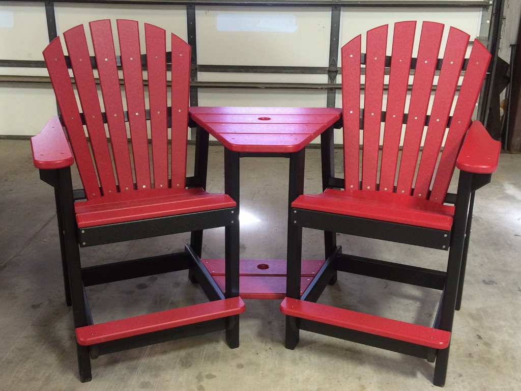 Counter Height Adirondack Settee