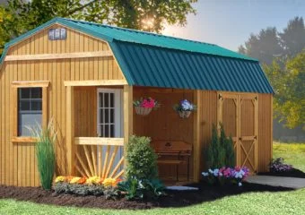 10x20 Lofted Barn, Side porch package
