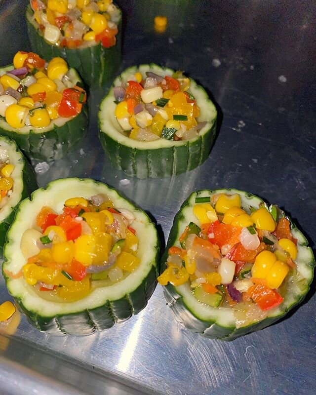 Turned the cucumbers into saut&eacute;ed veggie thimbles. #itsyourkitchen #cheflife
