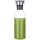 Karafu Glass Carafe with Lid, 50 Ounces Borosilicate Drip-free Glass Pitcher for Hot/Cold Water, Ice Tea and Juice Beverage