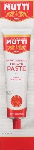 Mutti Double Concentrated Tomato Paste (Doppio Concentrato), 4.5 oz. Tube | 1 Pack | Italy’s #1 Brand of Tomatoes | Tube Tomato Paste | Vegan Friendly &amp; Gluten Free | No Additives or Preservatives