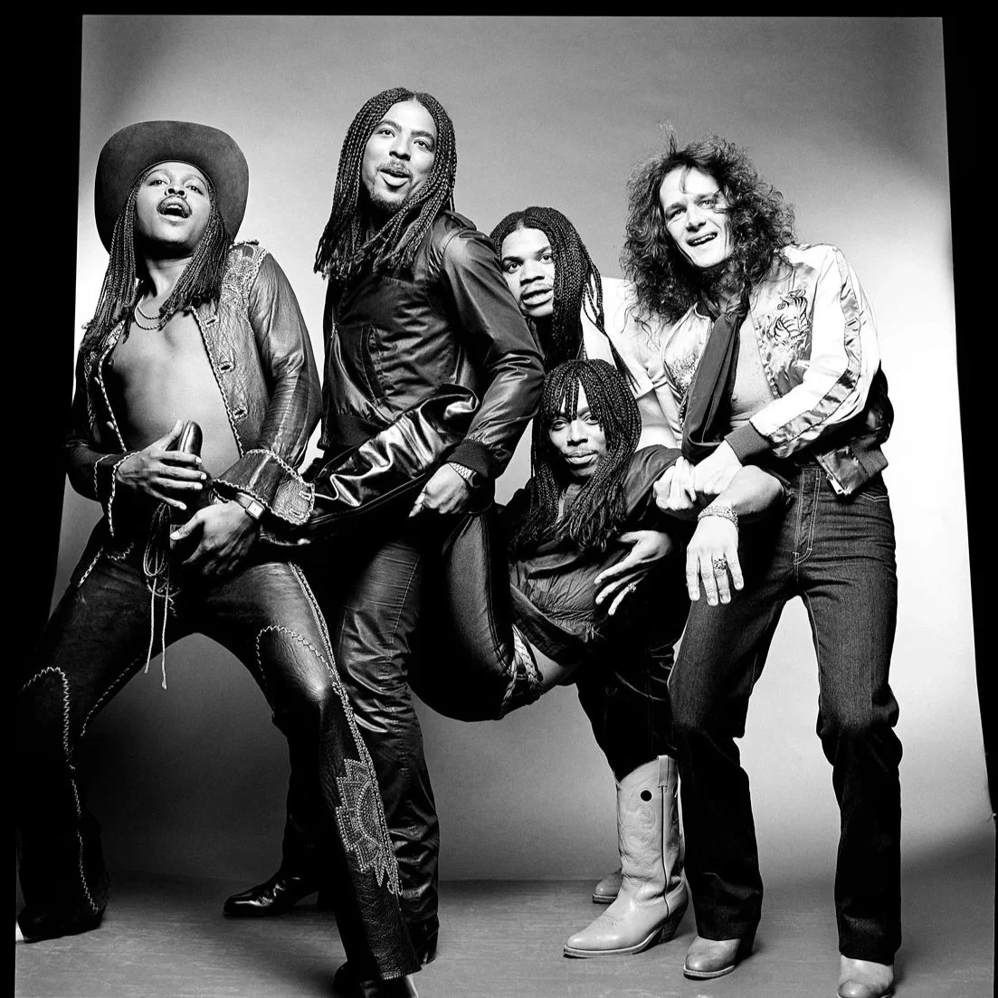 Rick James group standing for picture