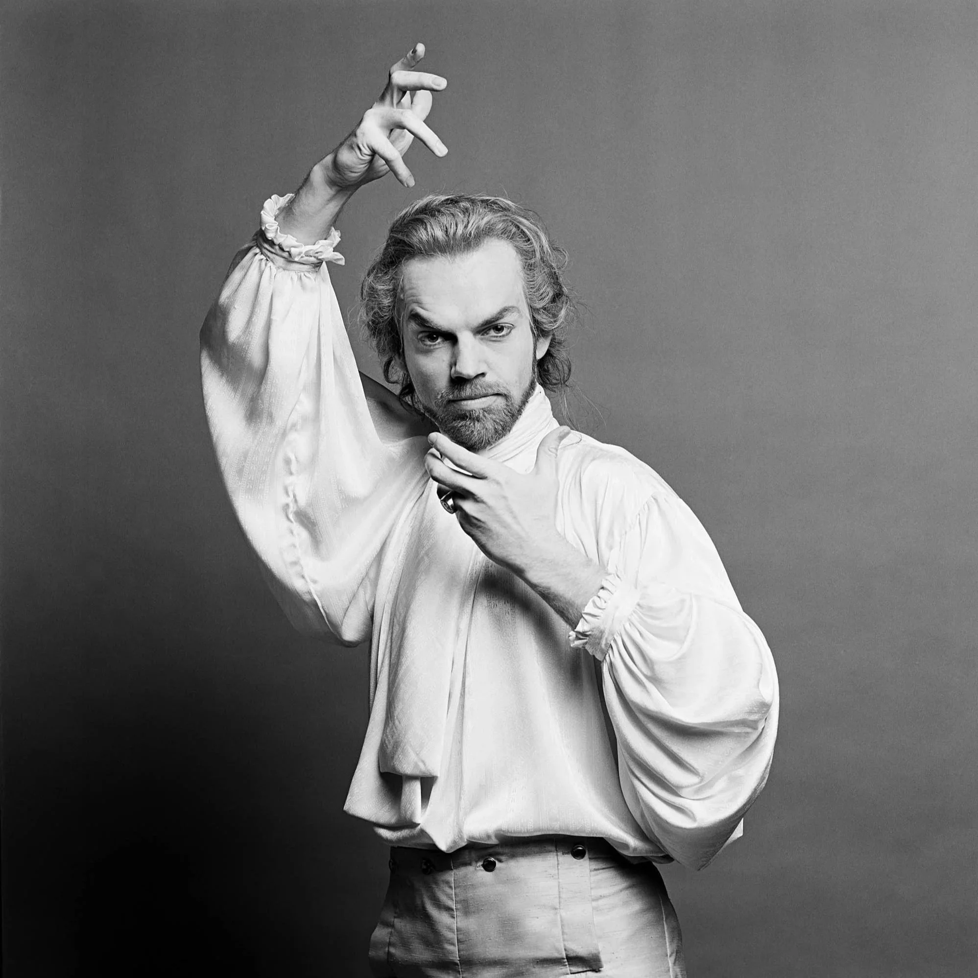 Hugo Weaving black and white portrait shot by Gary Heery
