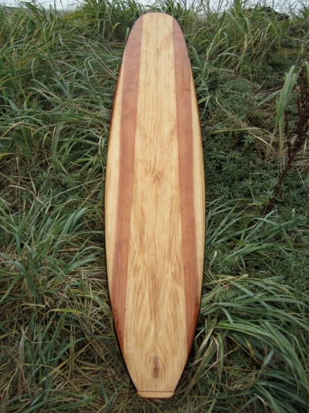 Longboard in reclaimed Red Cedar, 9'6" x 22 3/4 x 3 3/8" – SOLD