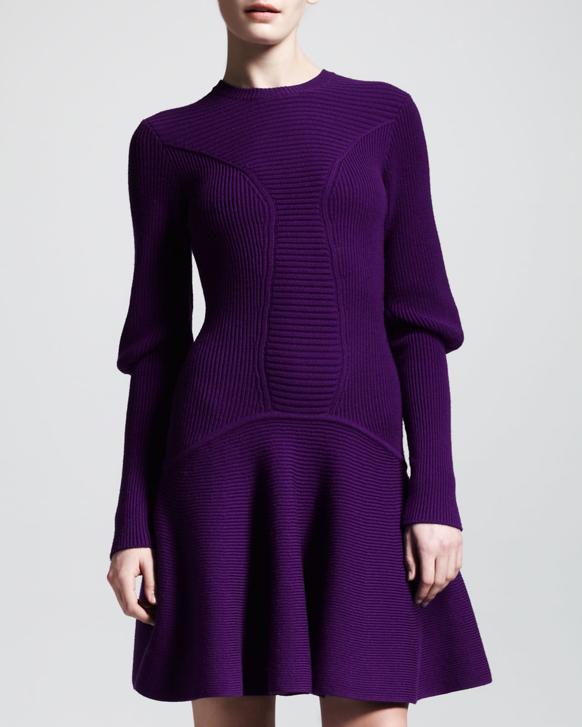 alexander mcqueen purple dress