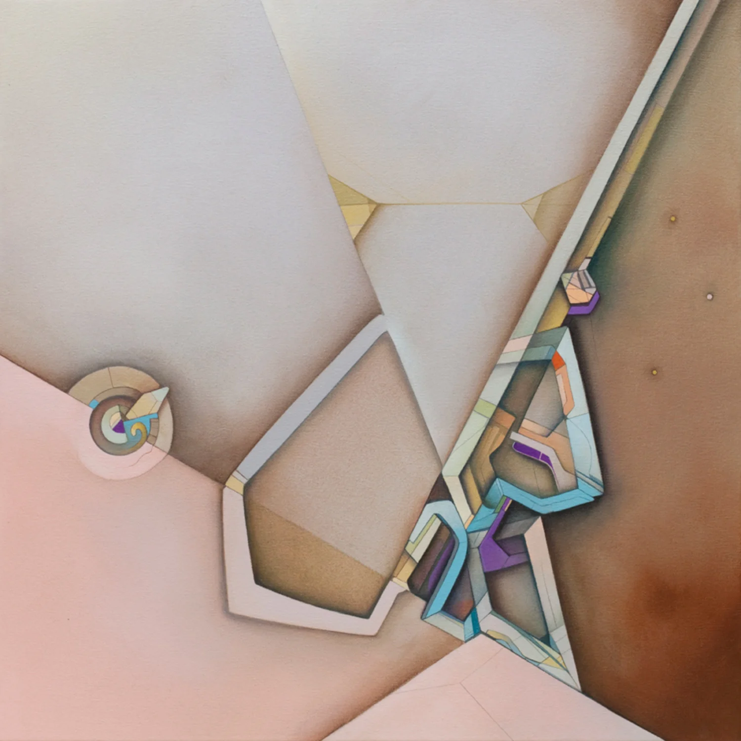 Capable Folds - Acrylic on Canvas 24 in. x 24 in. (2011)