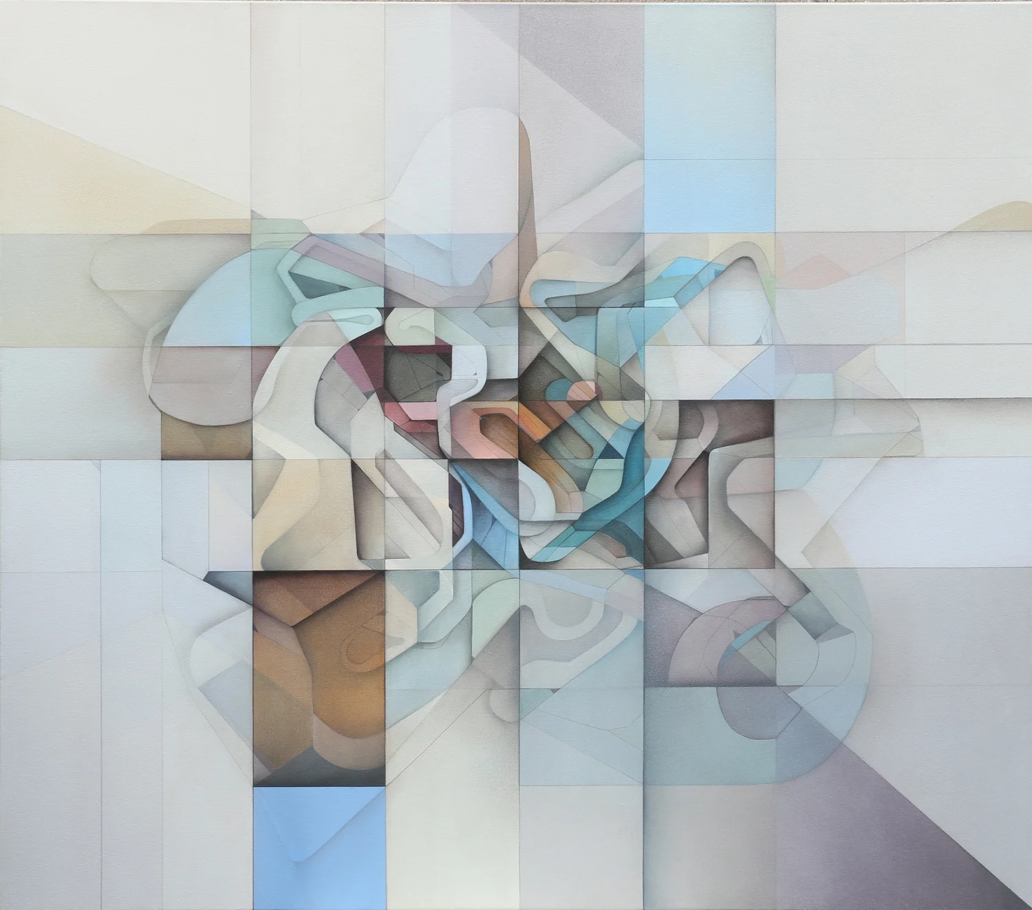 Lost Grid J12- 42in. x 48in. Acrylic on Canvas (2016)