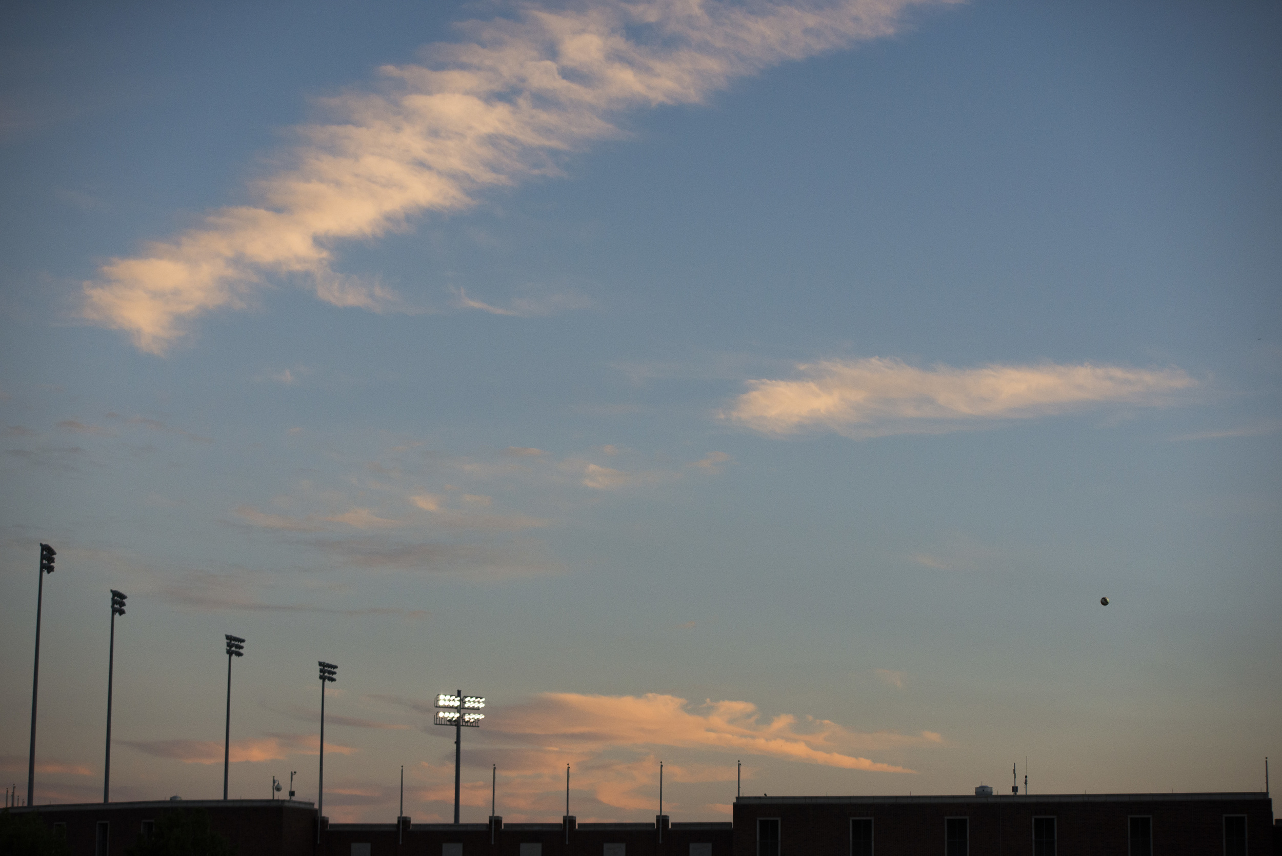 There's a flying soccer ball somewhere in this frame.
