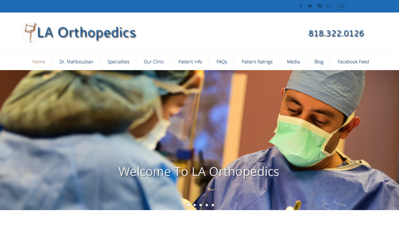 Website Design For LA Orthopedics