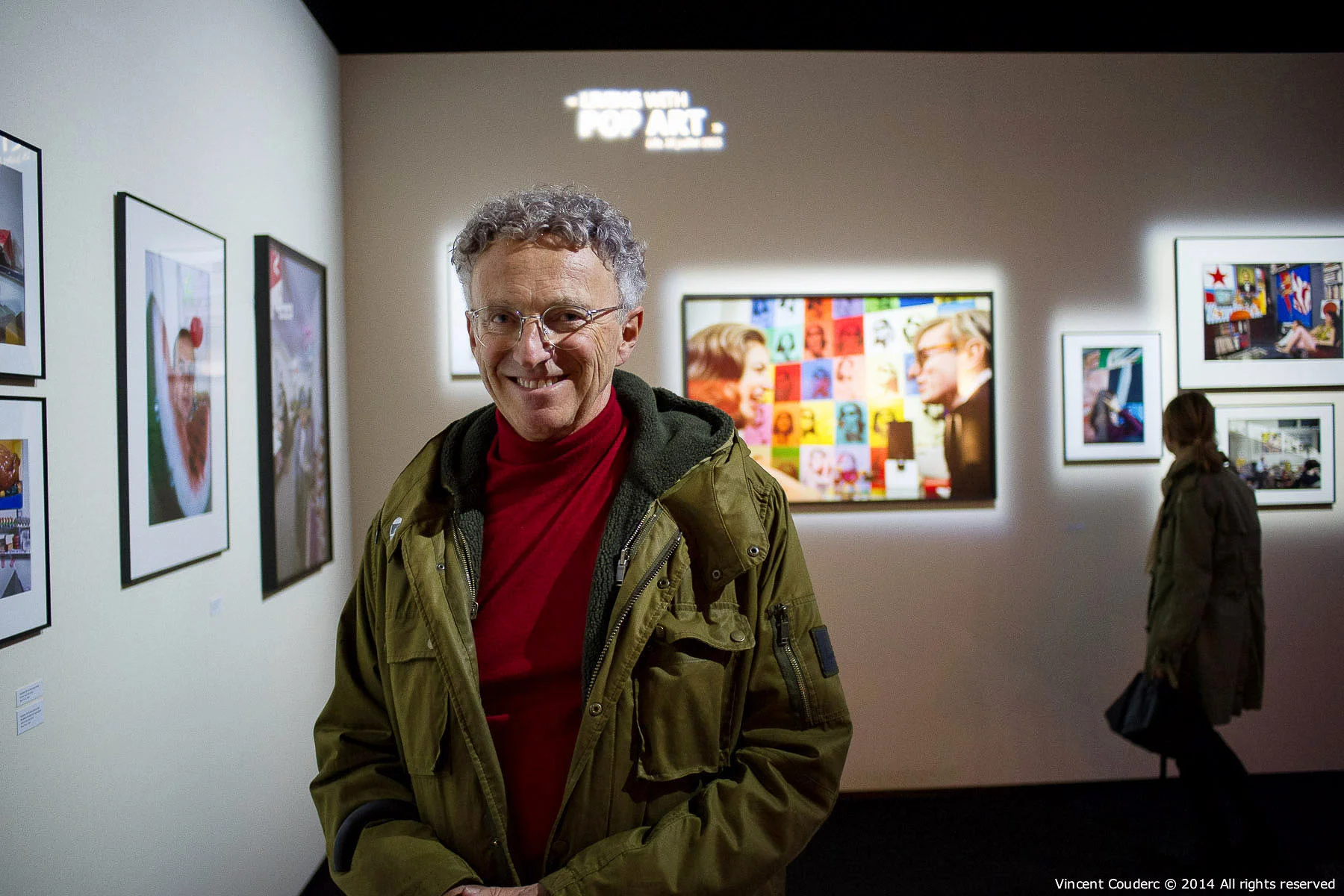 Nelson Monfort, animateur TV Exposition sur le travail du photographe Henri Dauman Palais d'Iéna, Paris, 2014. www.manhattan-darkroom.com