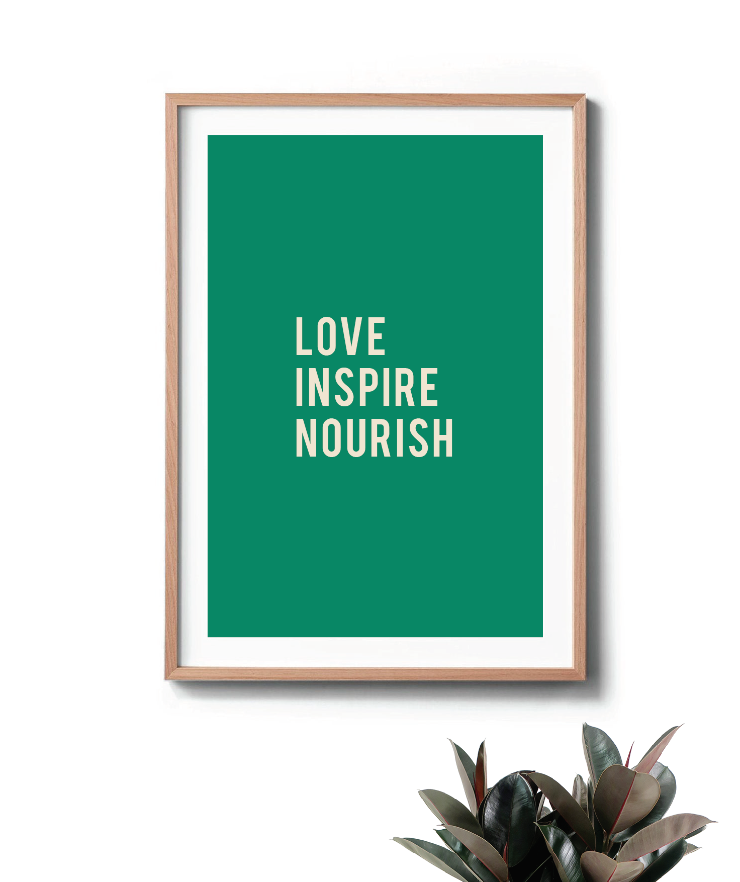 Typography Print - Love Inspire Nourish