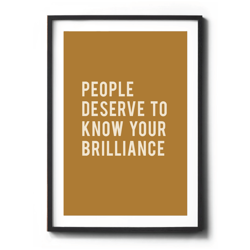 Typography Print - Brilliance