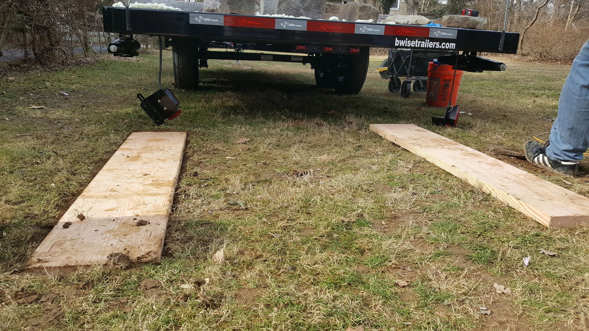 2 in. x 12 in. x 12 ft. Better Prime Douglas Fir Board - we cut these in 5 foot lengths to put under the wheels. 