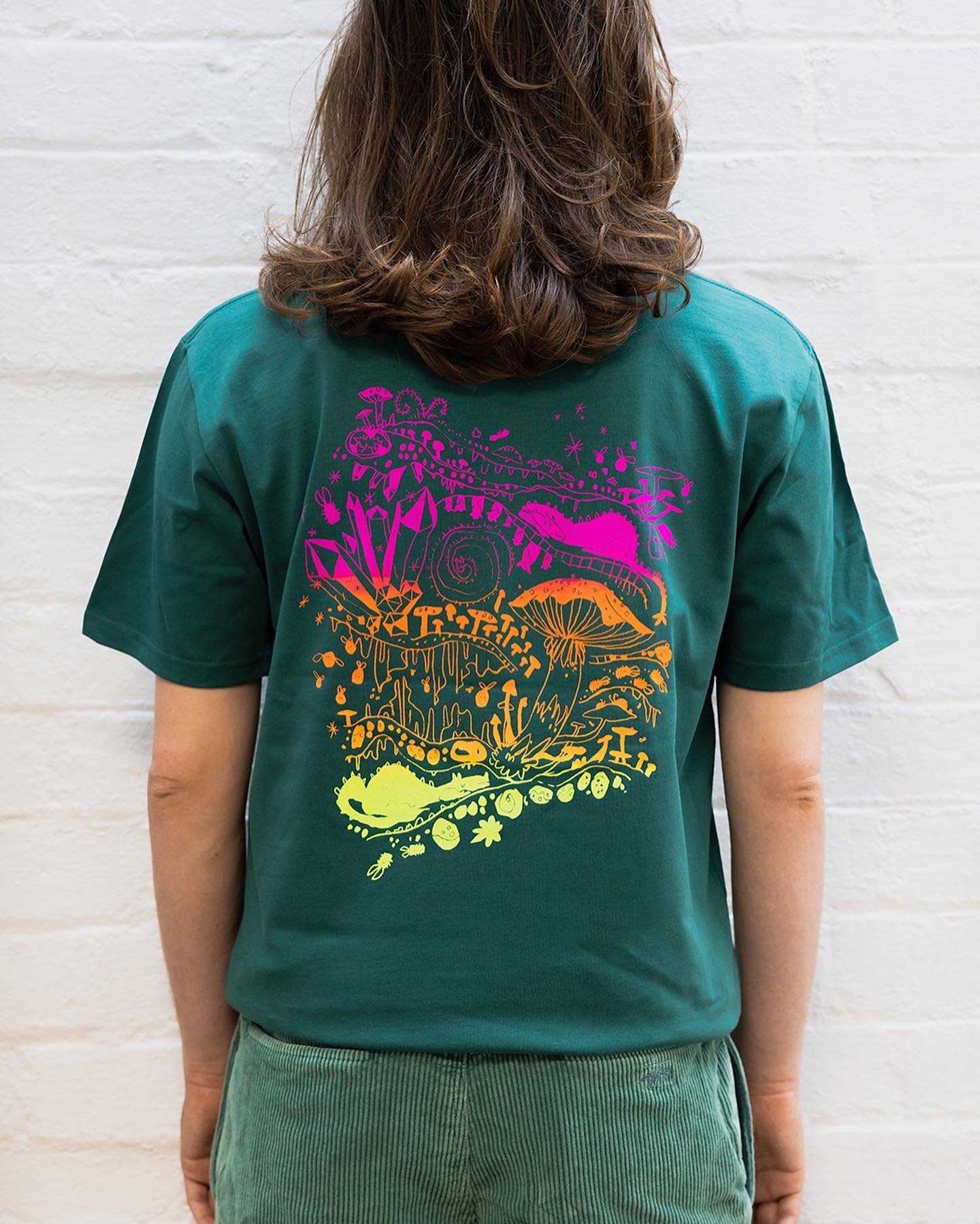 New mushroomy tee in my webshop! Yummy! Limited batch 🍀 Pic by @jacquie.manning