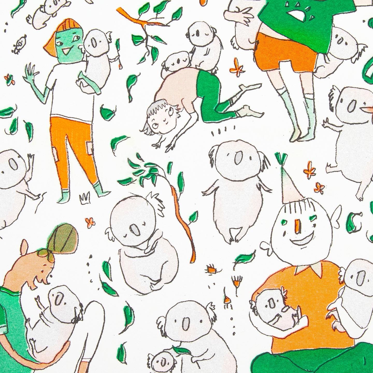 Koala Goodies 🐨 I couldn&rsquo;t use their sweet faces without giving back - $10 from A4 prints and $5 from card sales gets directly donated to the Nature Conservation Council. Printed with @pinchpress in delicious green and nutso neon orange. 📸 @j