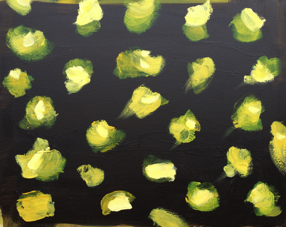 lemons and leaves 16 x 20 canvas