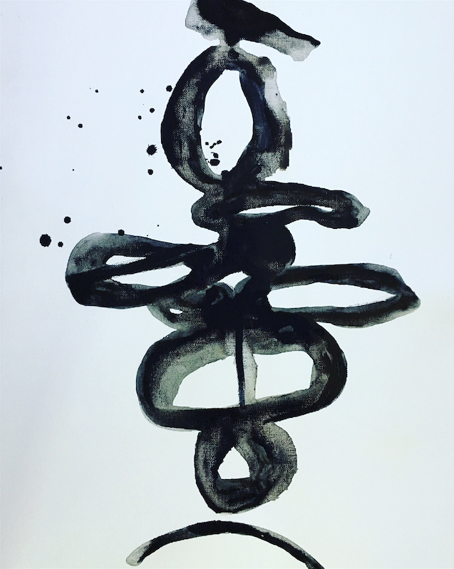 pile 16 x 20 acrylic and ink on canvas paper