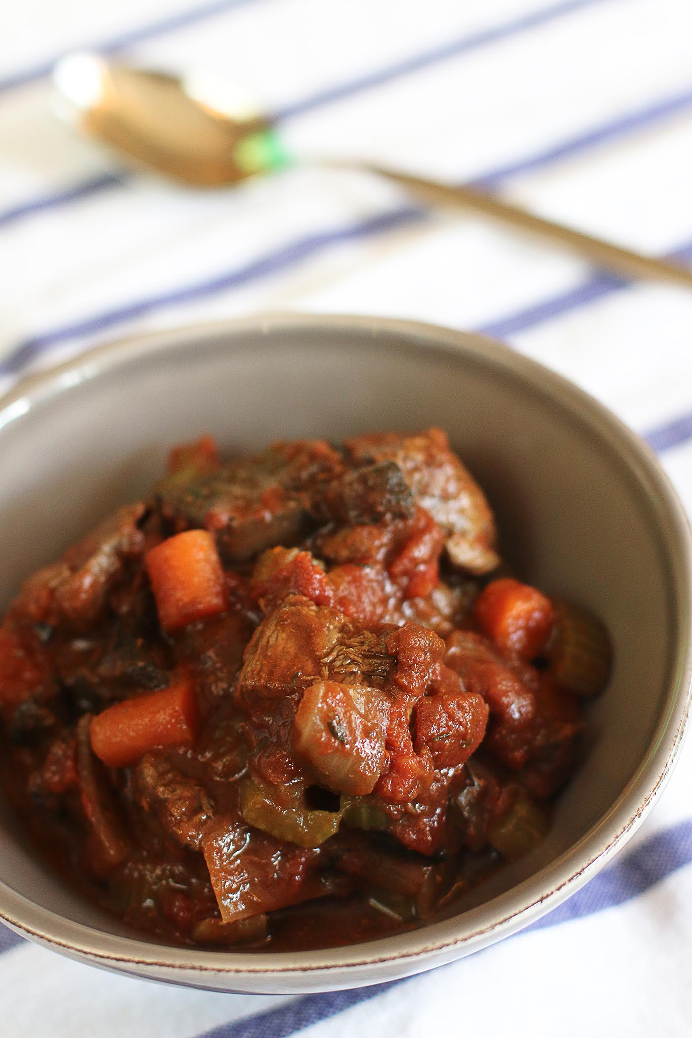 beef and portobello stew