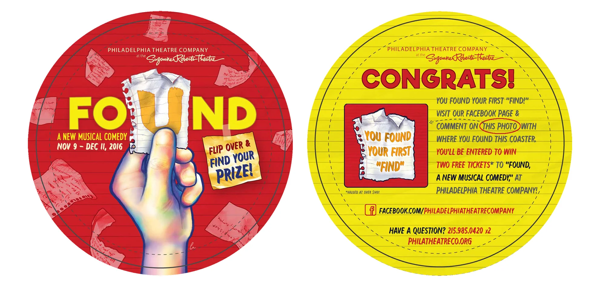 Coaster design (front and back)