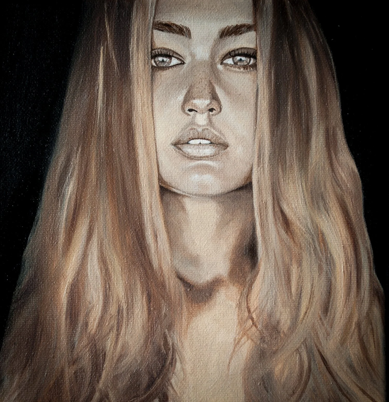 Original oil colour paintings, charcoal drawings, mixed media art