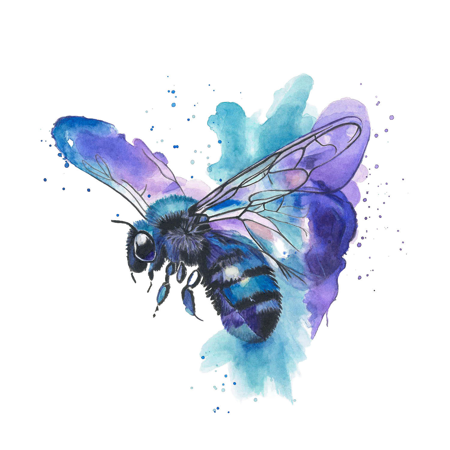 Bee Watercolour Painting