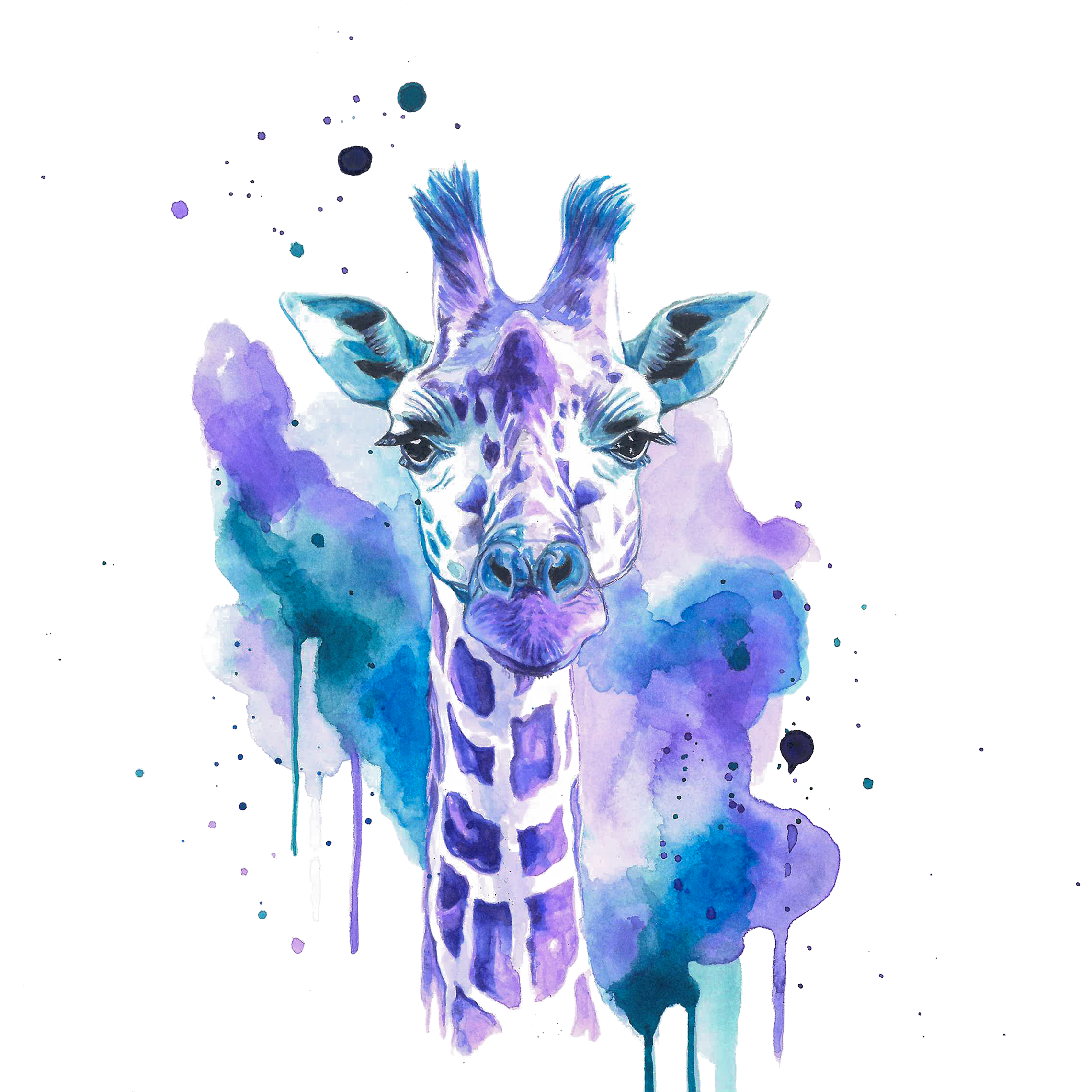 Giraffe Watercolour Painting