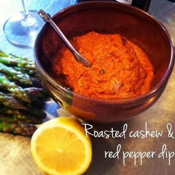 roasted cashew and red pepper dip