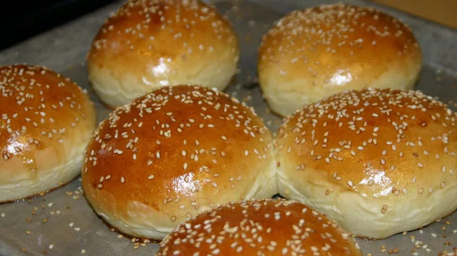 homemade burger buns