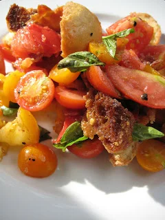 panzanella with bacon