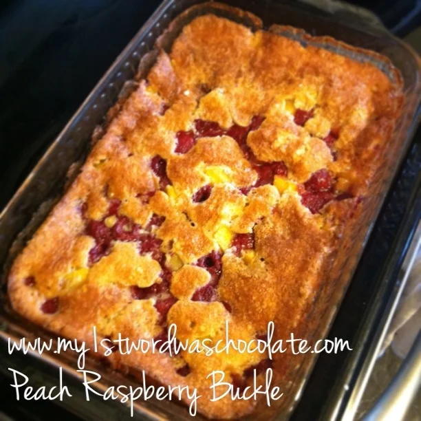 Peach Raspberry Buckle