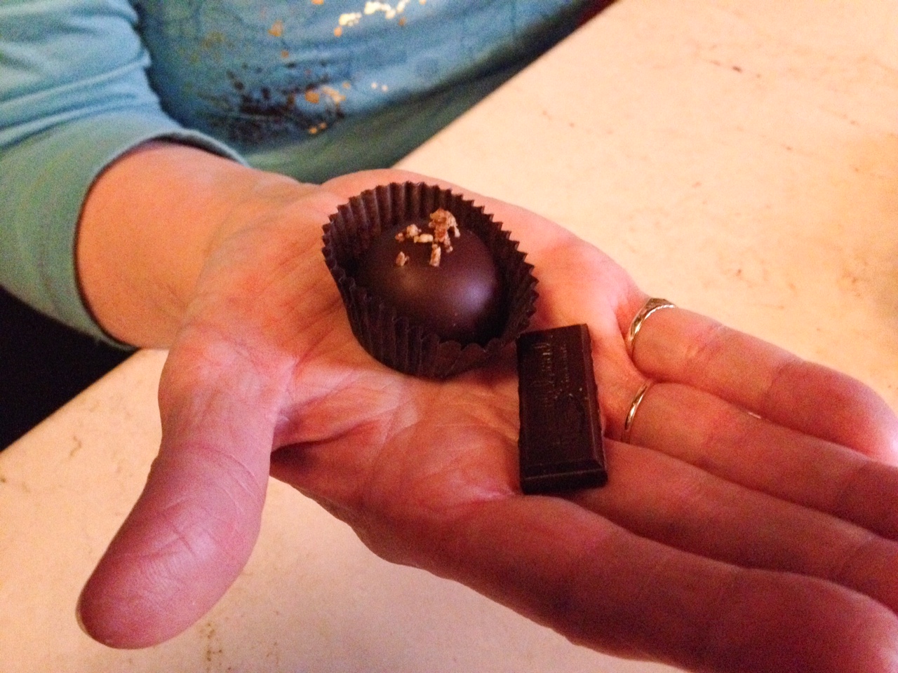 Chocolate bar and Maple-Bourbon Truffle