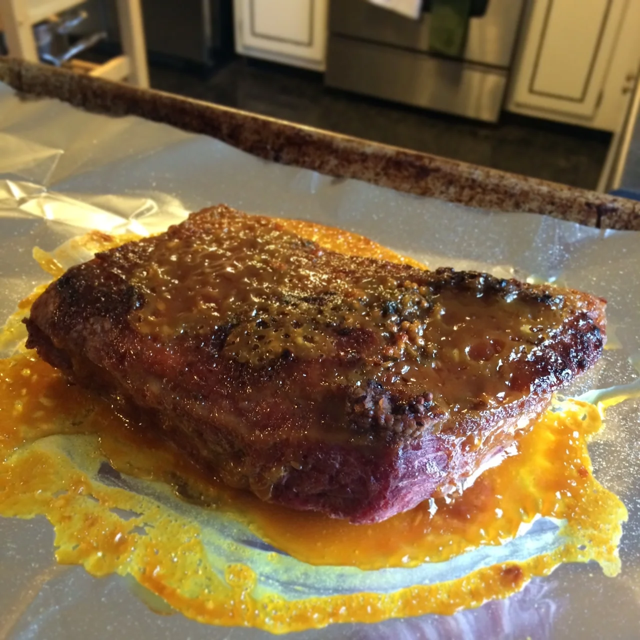 The glazed beauty right from the broiler.