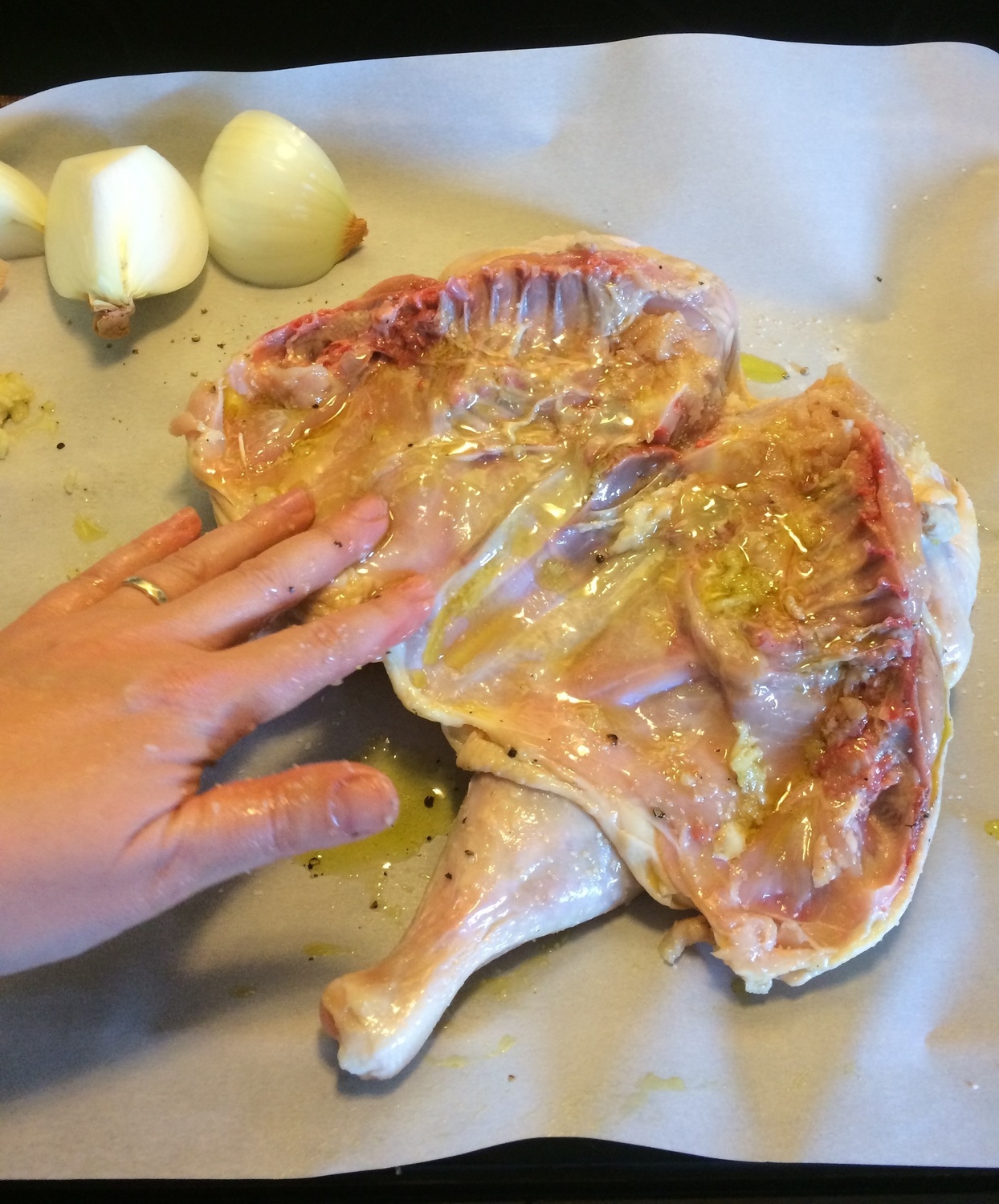 Butterflied chicken&nbsp;