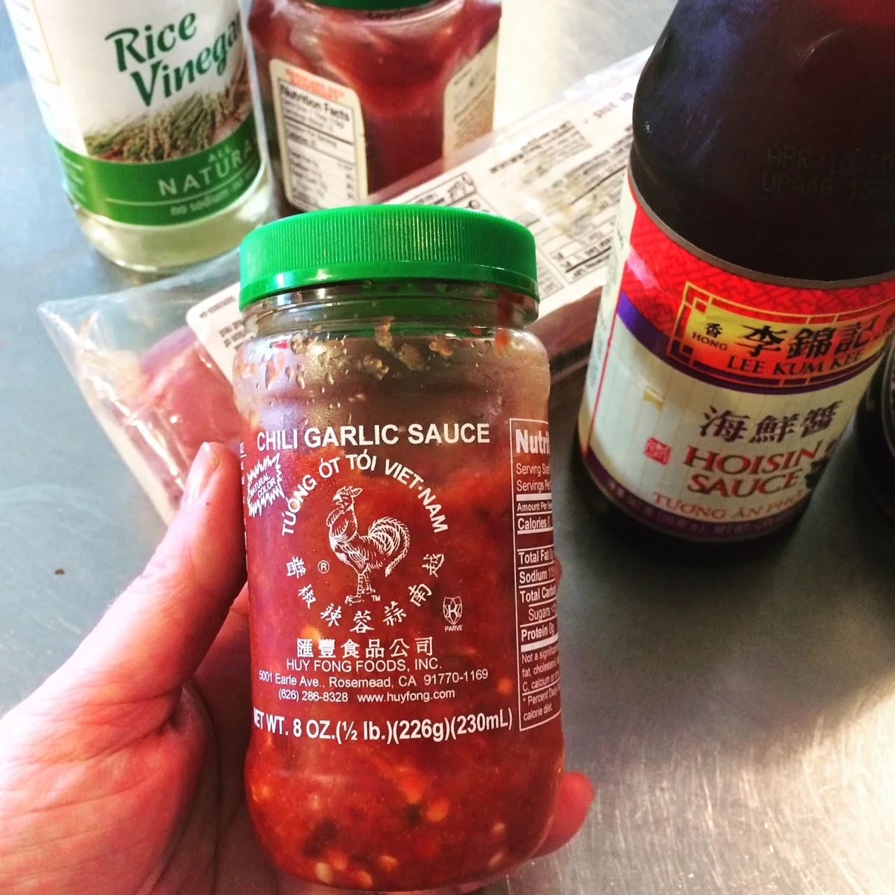 Chili Garlic Sauce adds heat to this blackberry hoisin pork tenderloin.