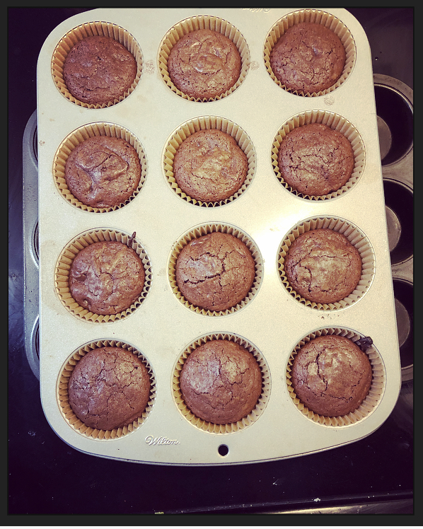 Crackly tops and dense centered brownie bites!