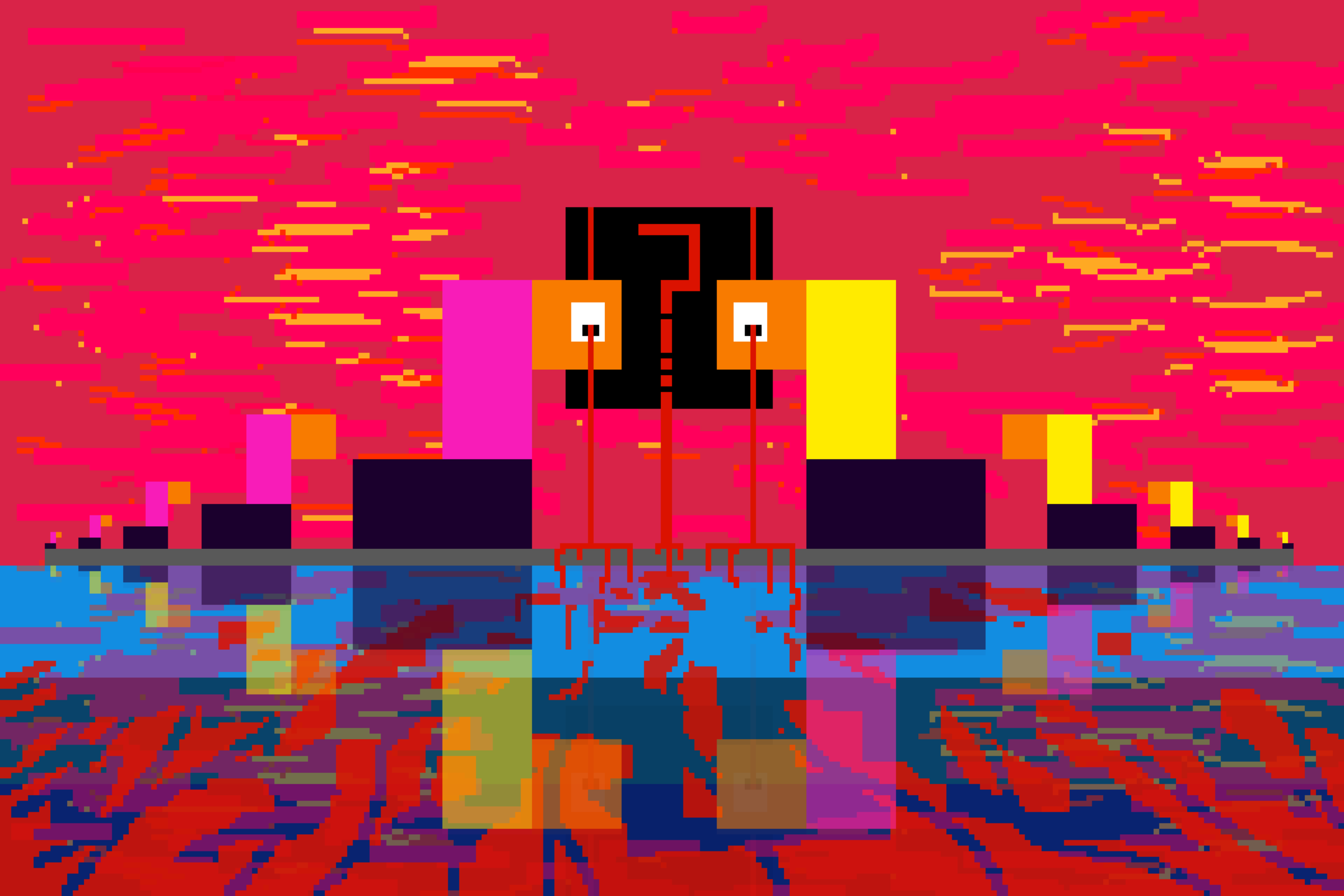 The Evolution of Maldivian Democracy (2015) 240 x 160 pixel grid. Drawn with Pixaki. 