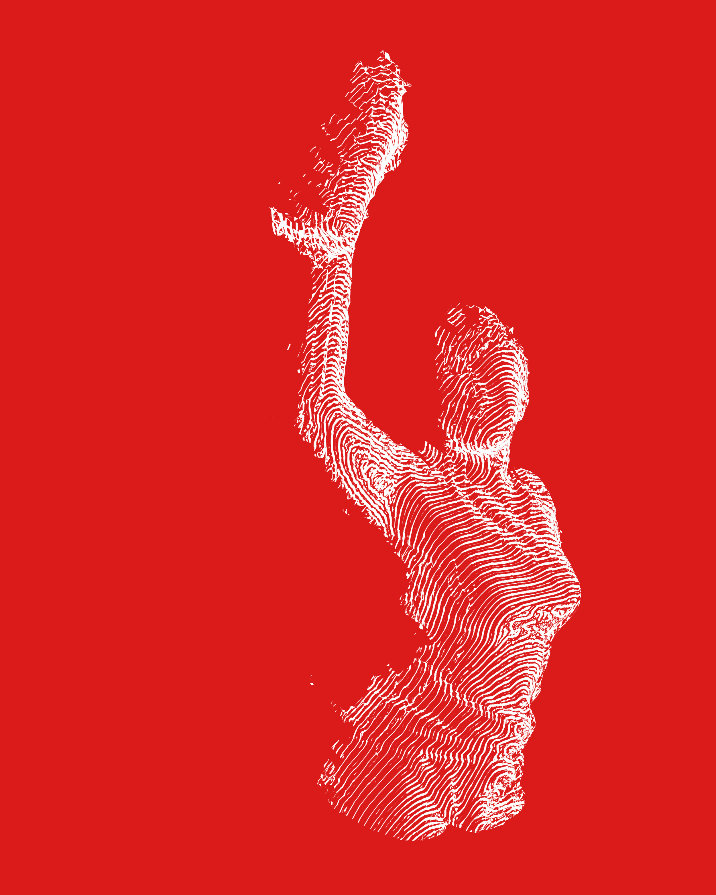 Liberty Burns Kinect v.1 + Skanect+ Meshlab + Photoshop CC. (2015)
