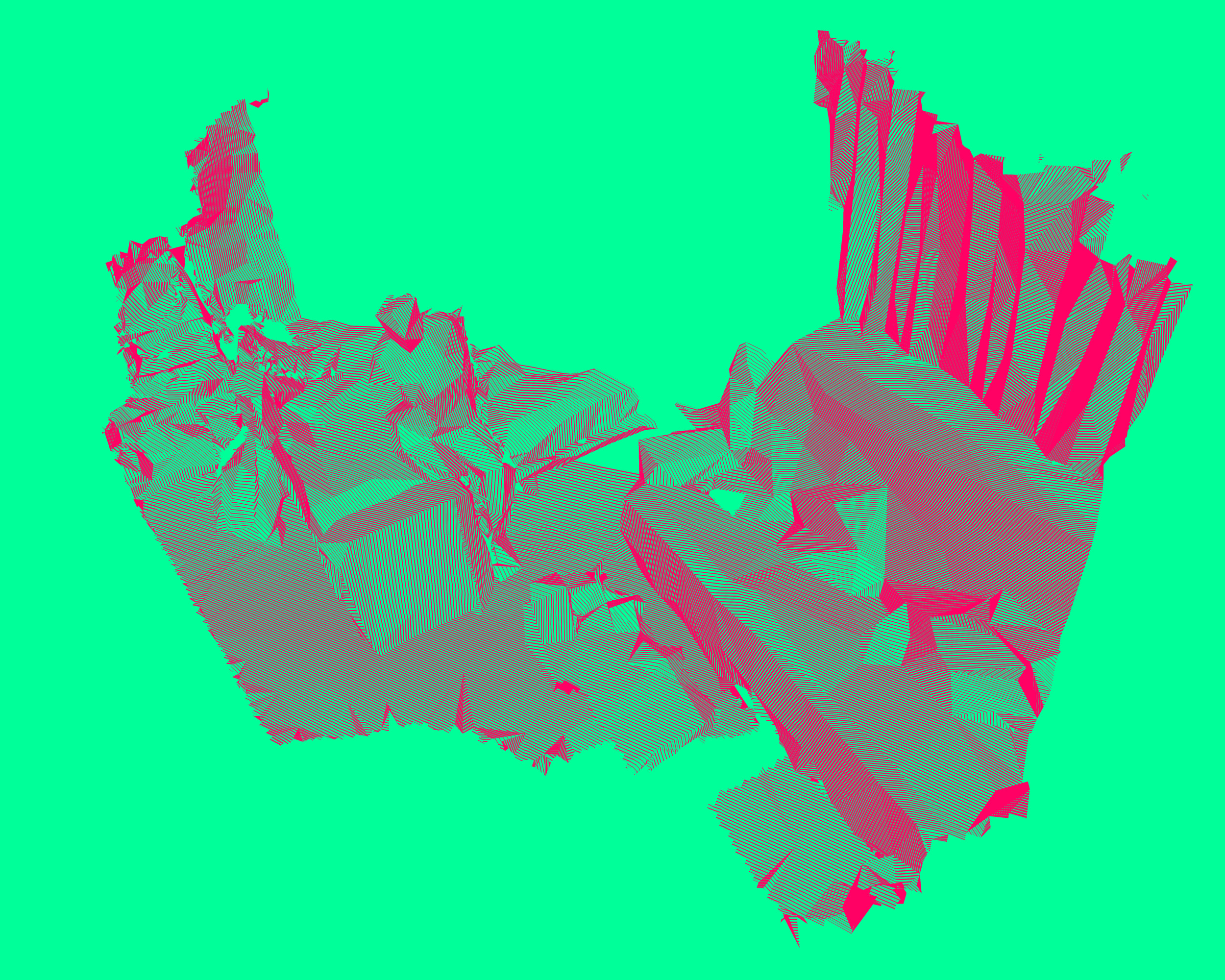 Suburban Fragment #01 Kinect v.1 + Skanect+ Meshlab + Photoshop CC. (2015)