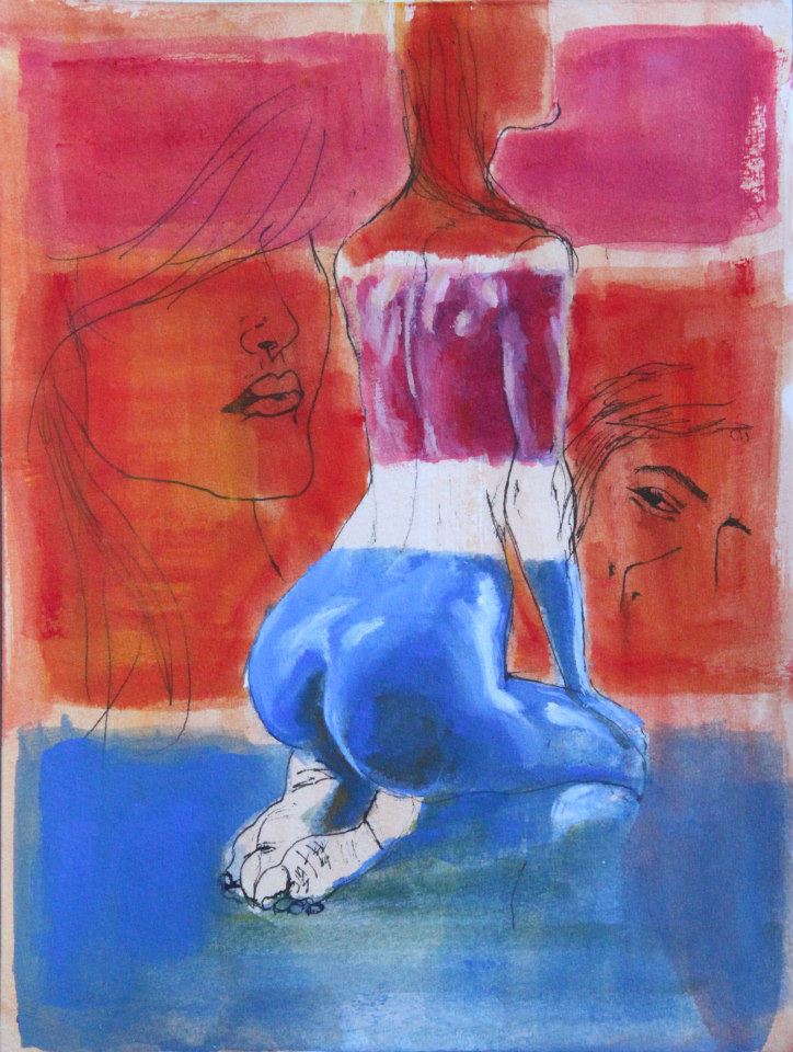 Song 1 Pen and Acrylic on Watercolour paper