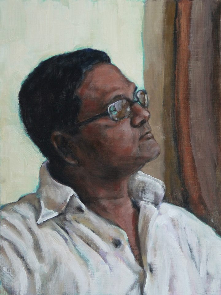 Bappa (Dad) Oil on Canvas Paper