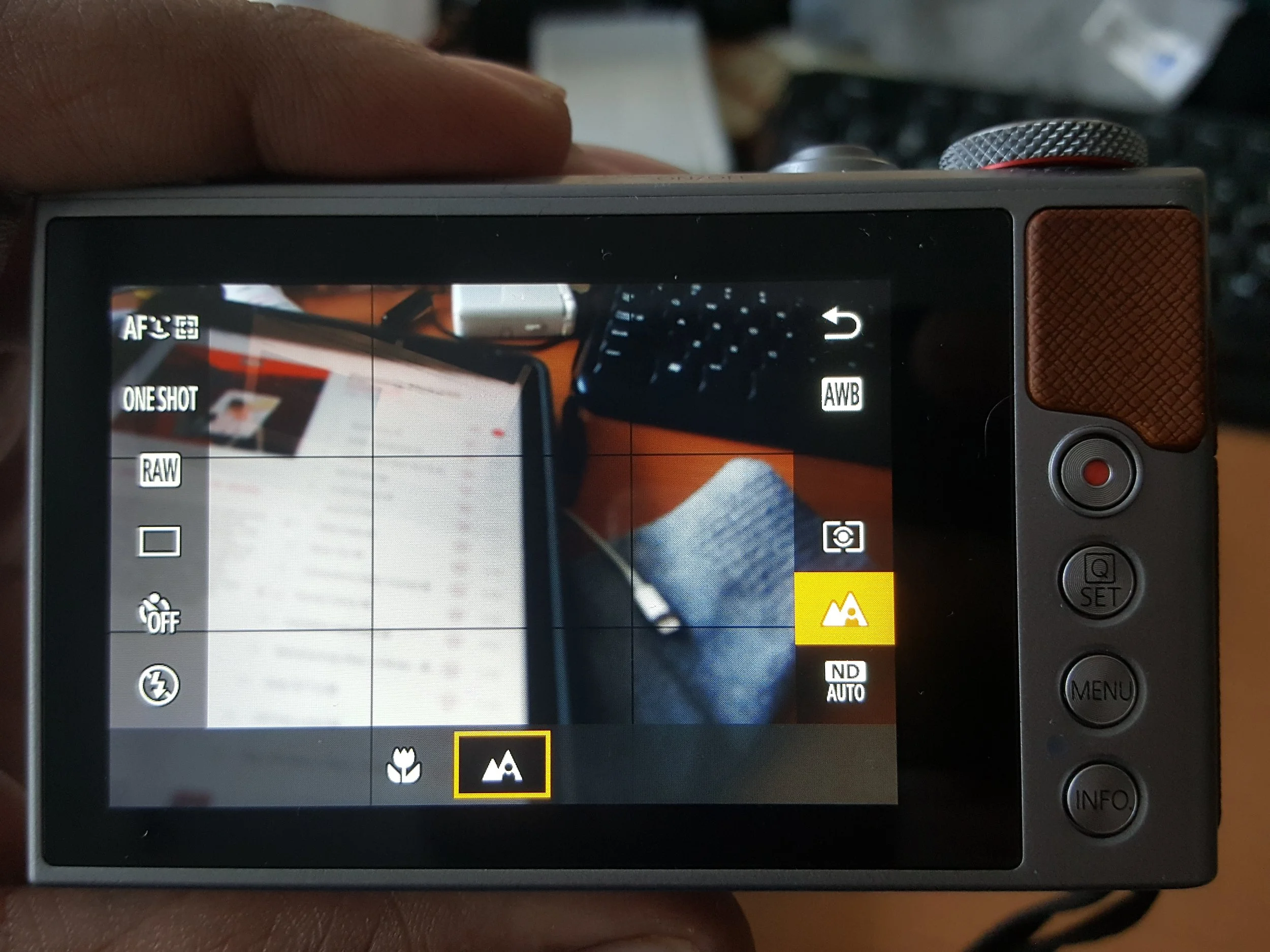 The “quick setting” menu. Previously just called settings, this menu is revolutionary in that it allows you to access key shooting settings quicker than the options menu,
