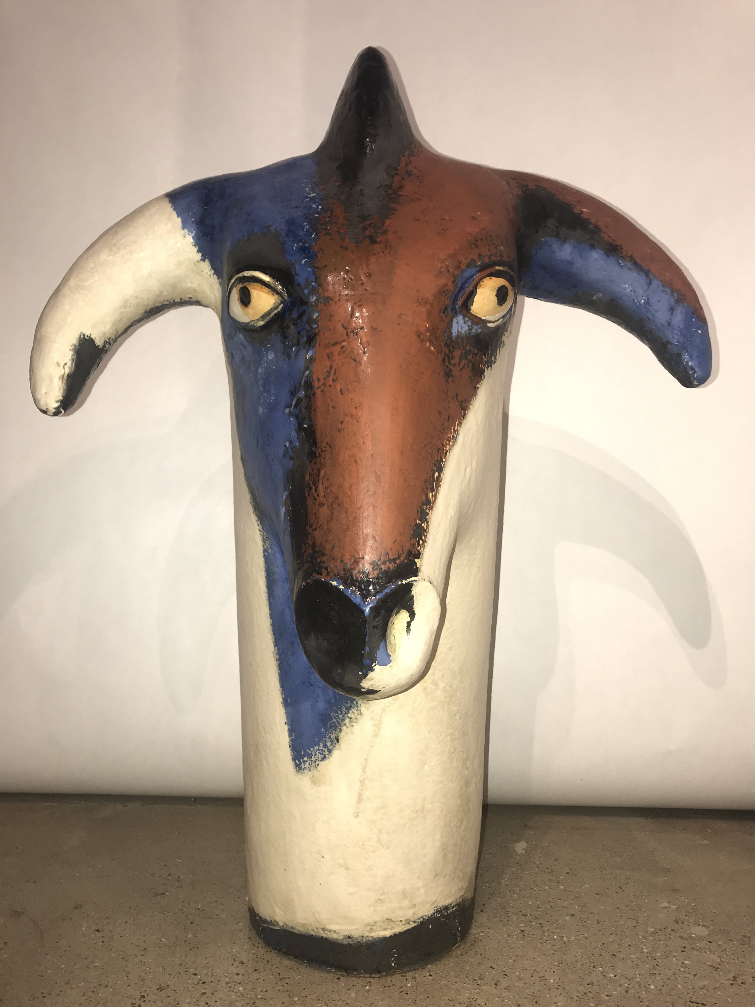 Dream of Africa, painted glazed ceramic, 32 x 23 x 20 inches