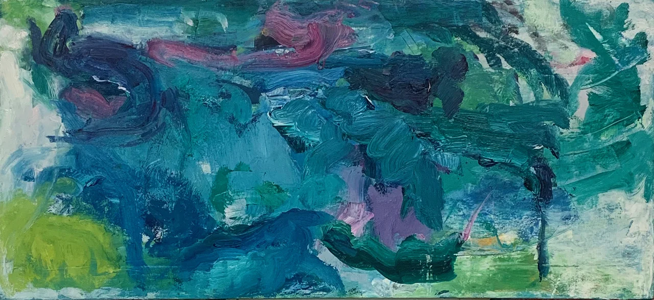 Undersea (Coral Reef) I 16” x 36” Oil/canvas 2018-2019