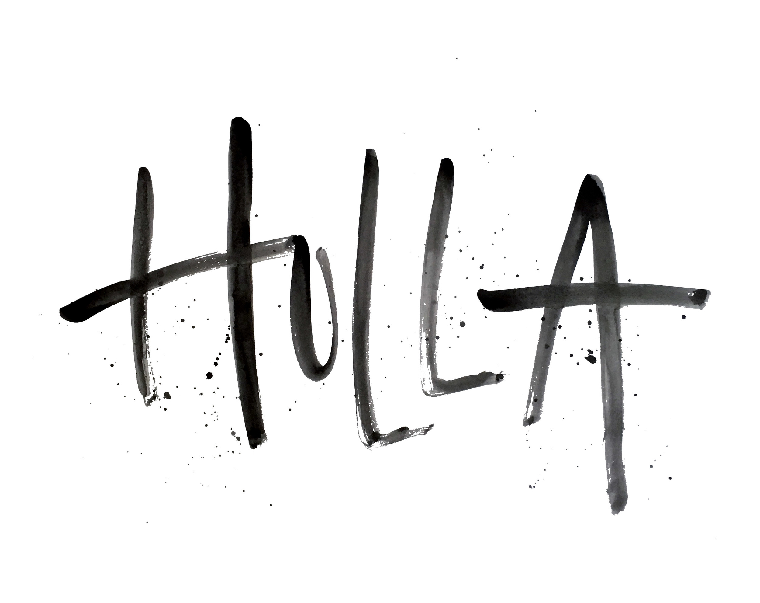 ©jenn gietzen write on! design hand lettering watercolor_HOLLA2.jpg