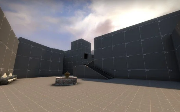 Greyboxed Level. Credit: http://www.pcgamer.com/building-crown-part-two-layout-design-textures-and-the-hammer-editor/