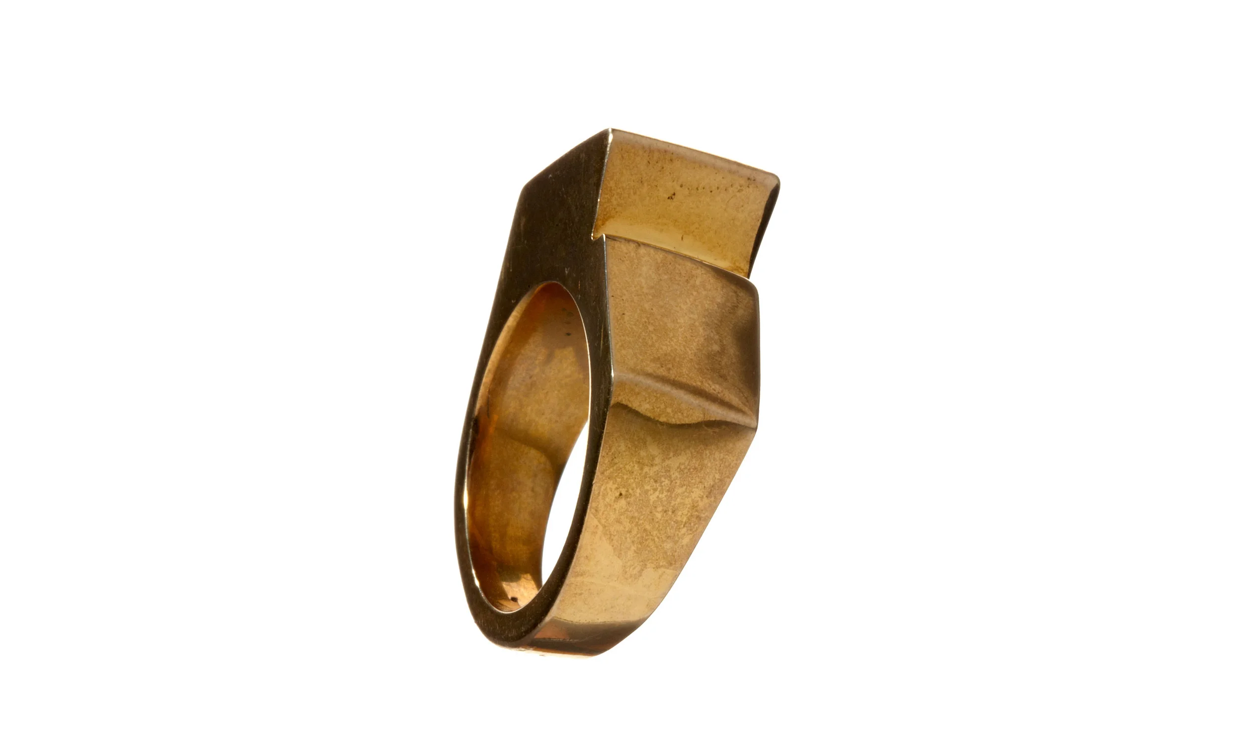 18k Gold Plated Geo Ring