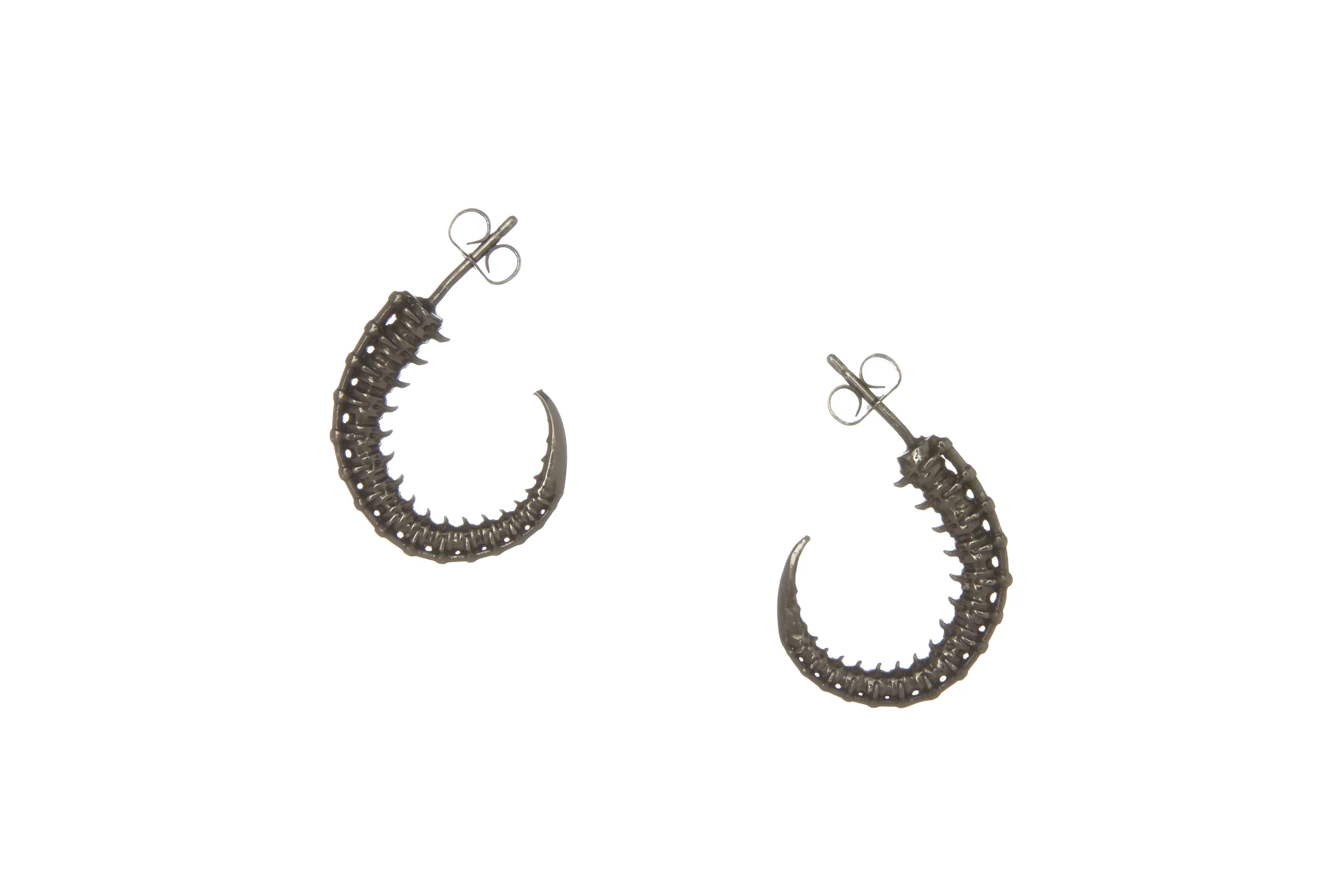 Vermeil Spikey Tail Hoops