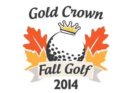 Gold Crown Fall Golf Logo